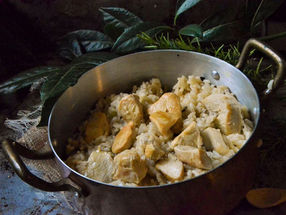 Risotto poulet et champignons