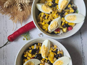 🌽🌶️ Salade Mexicaine aux Œufs – Fraîcheur, Couleurs et Peps !