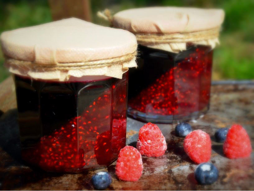 confiture bicolore penchée