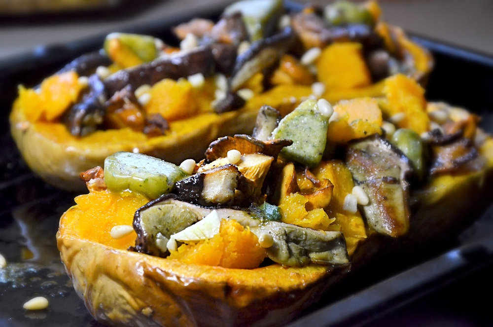 🎃 Butternut farcie aux champignons des bois
