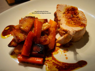 Rôti de dinde aux légumes oubliés