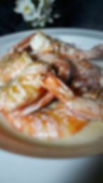 Gambas flambées au whisky