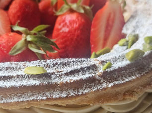 🍓🌿 Paris‑Brest pistache & fraises fraîches