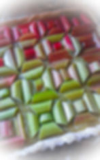 tarte graphique à la rhubarbe