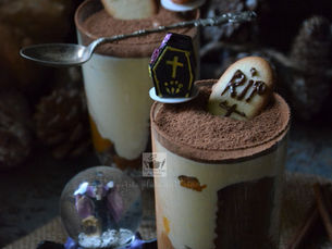 🎃Recette Halloween : tiramisu effrayant au chocolat – dessert facile et visuel
