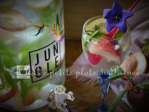 Flavored Water, peach and verbena lemongrass : eau parfumée naturelle à la pêche et verveine citron