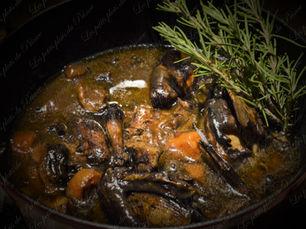 Salmis de pigeon aux cèpes