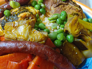 🥘 Couscous Printanier aux petits pois, fèves et artichauts