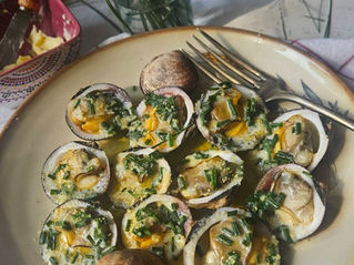 🐚 Amandes farcies au beurre d’ail des vignes : une entrée iodée et sauvage