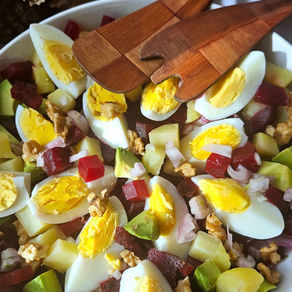 🍂 Salade rustique d’automne : betterave, pommes de terre et gourmandise de saison