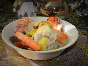 Cocotte de lotte et homard en sauce crémée pour Nouvel An