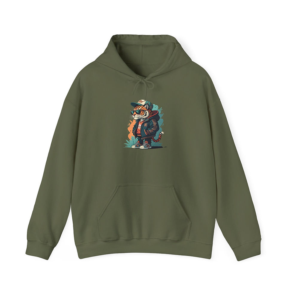 Thumbnail: Tiger Unisex Hooded Sweatshirt