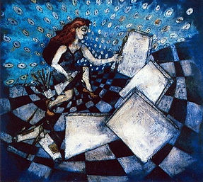 femme peintre