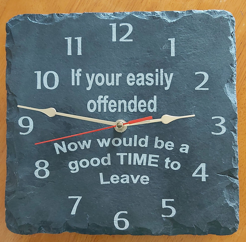 Easily offended time to leave Slate Clock