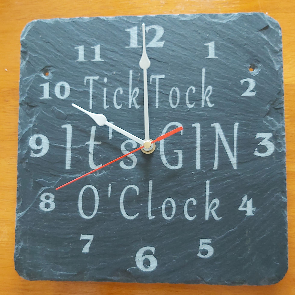 Gin O'Clock Slate Clock