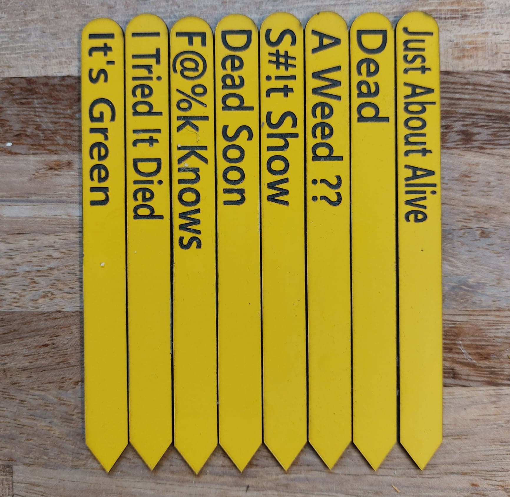 Funny Etched Plant Labels 1.5mm acrylic