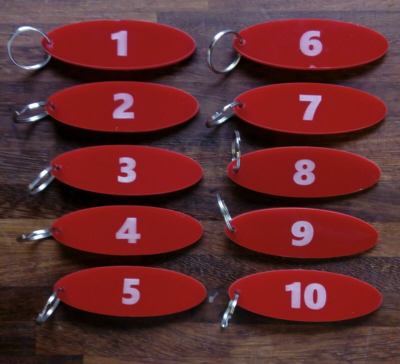 Laser Cut B & B Hotel ID Key fobs x 10