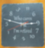 Thumbnail: Who cares I'm retired Slate etched retirement clock
