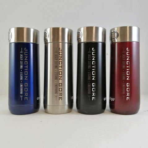 Engraved metal coffee mugs