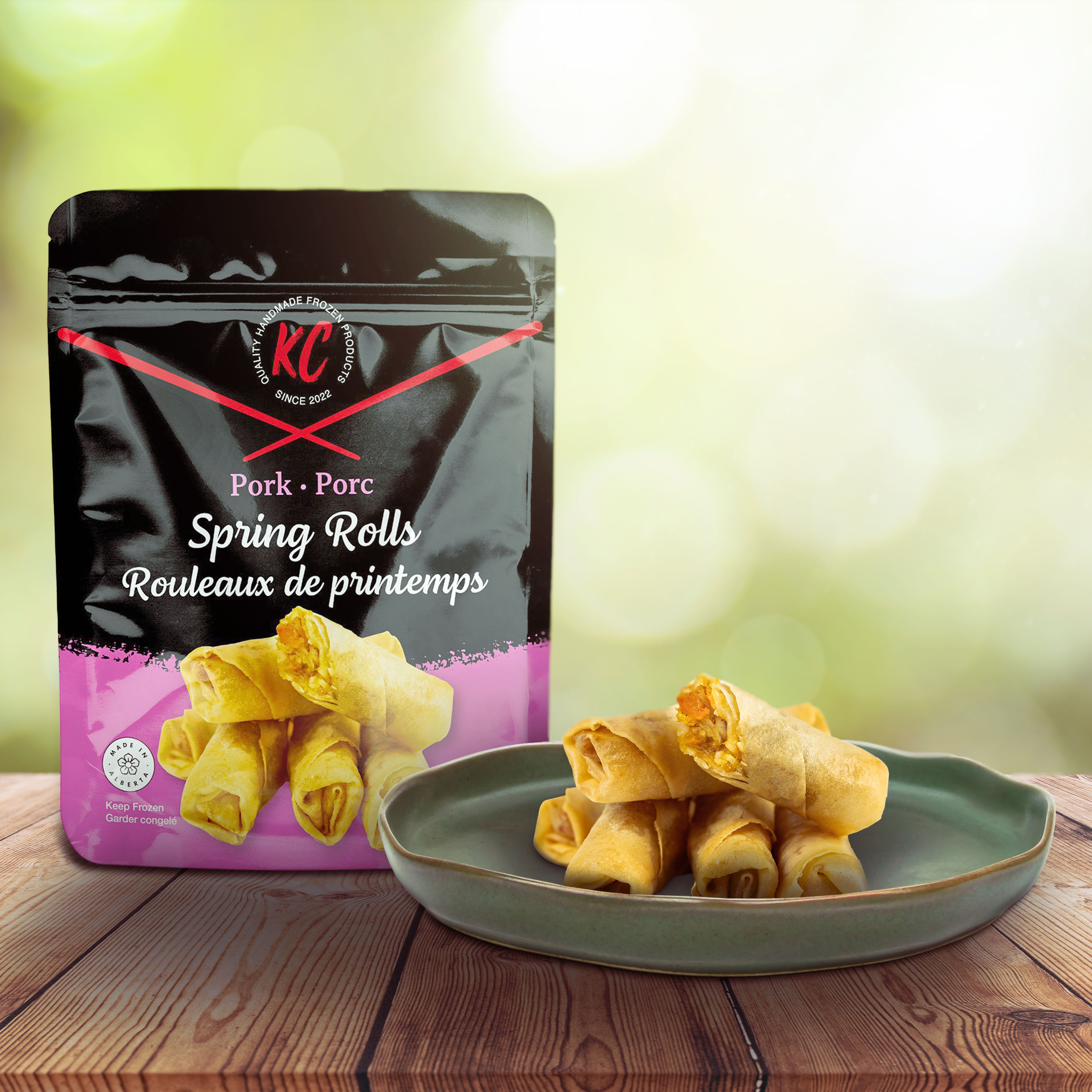 Pork spring              rolls