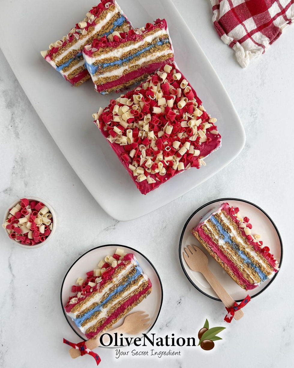 Red, White & Blue Icebox Cake