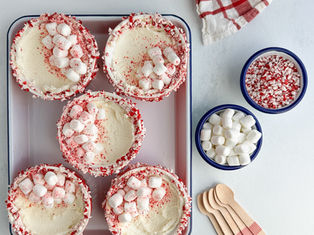 Peppermint White Chocolate Mousse Cups