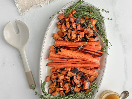 Roasted Vegetable with Blueberry Shrub Vinaigrette