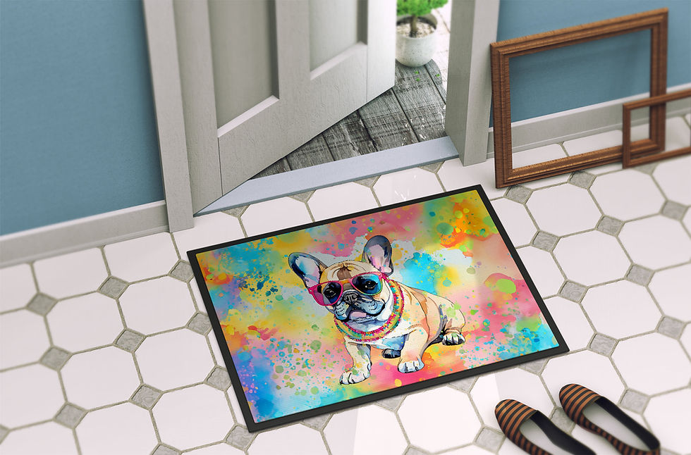 Thumbnail: French Bulldog Hippie Dawg Doormat