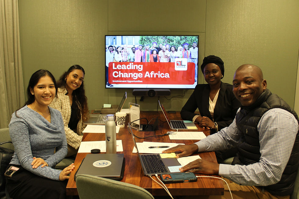 LCA 2026 interns Carlen Arevalo and Britney Khan with executive team during Orientation Week in San Francisco
