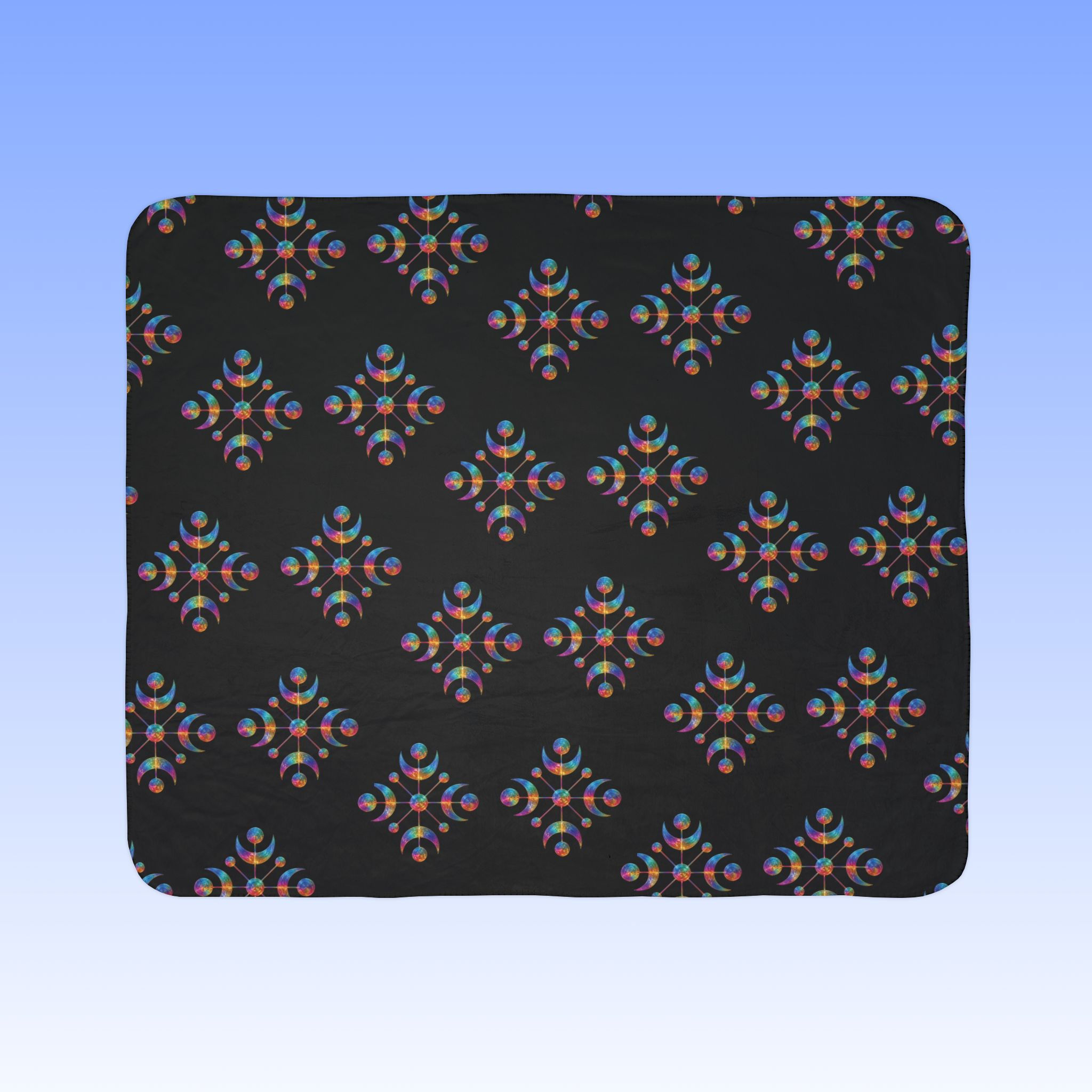 The Crop Circle Prism Collection | Crop Circle Tile Fleece Sherpa Blanket