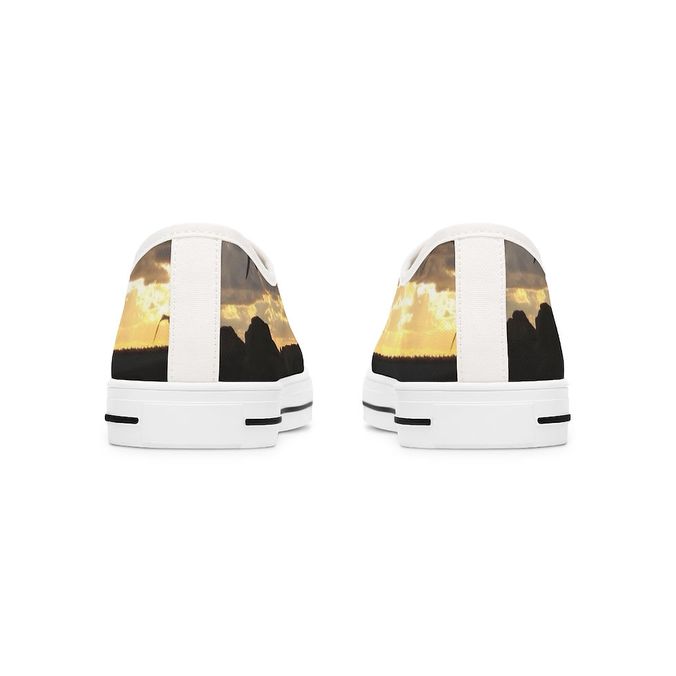 Thumbnail: Bespoke Seagulls & Clouds Women's Low Top Sneakers