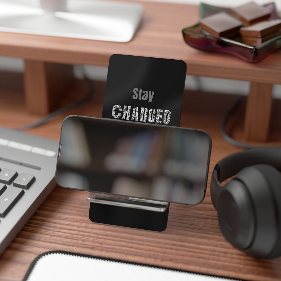 Thumbnail: Stay Charged Wireless icon Phone Stand | Mobile Tech | Stay ready | Stay Powered