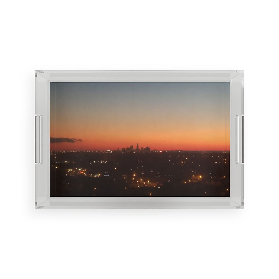 I Love The Land Acrylic Photo Serving Tray