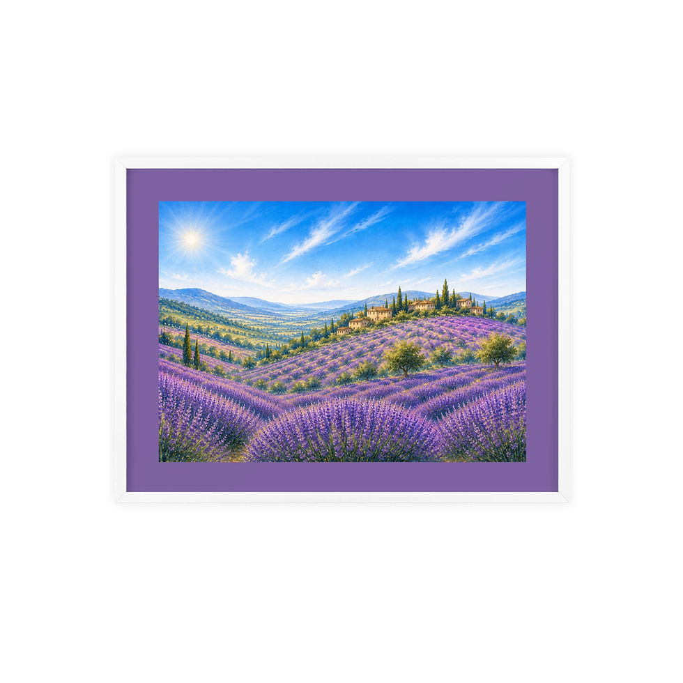Thumbnail: Lavender Field Framed Wall Print | Flowers |Tuscany