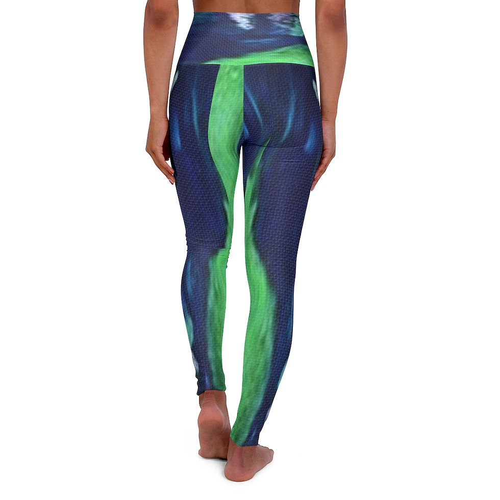 Thumbnail: Purple Hazee Print High Waisted Yoga Leggings