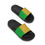 Thumbnail: Slide Sandals - Mali Flag Colors (Green, Gold, Red) - Men's