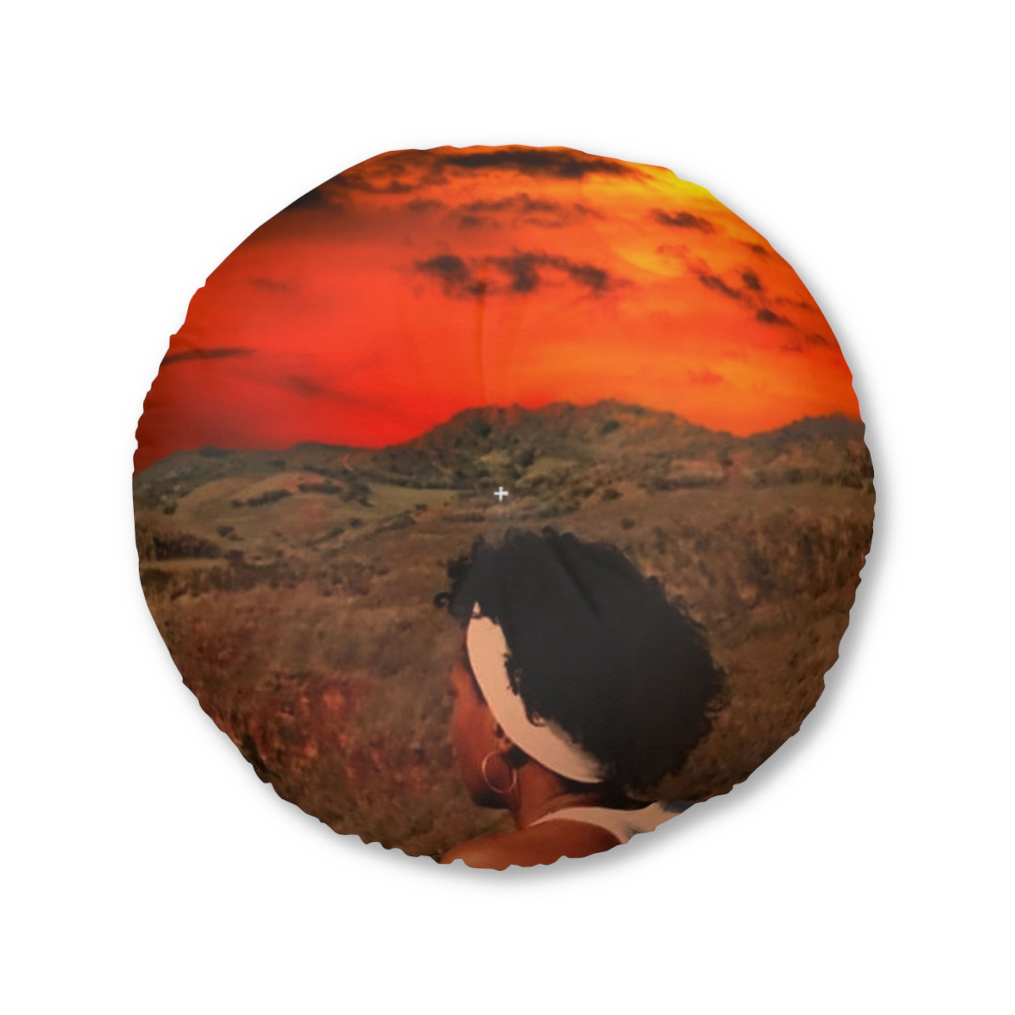Tufted Round Floor Pillow | Kauai Scene