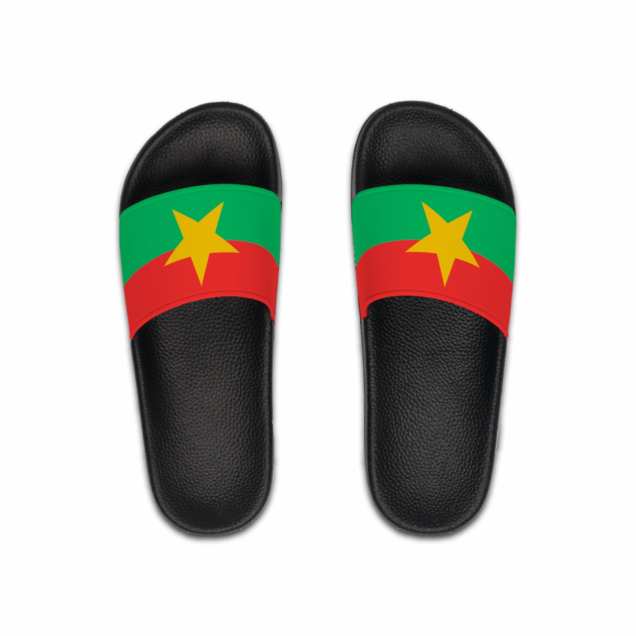 Burkina Faso Flag Men’s Slide Sandals Comfortable Summer Footwear African Honor