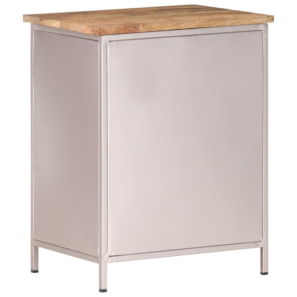 Thumbnail: Bedside Cabinet 15.7"x11.8"x19.7" Rough Mango Wood