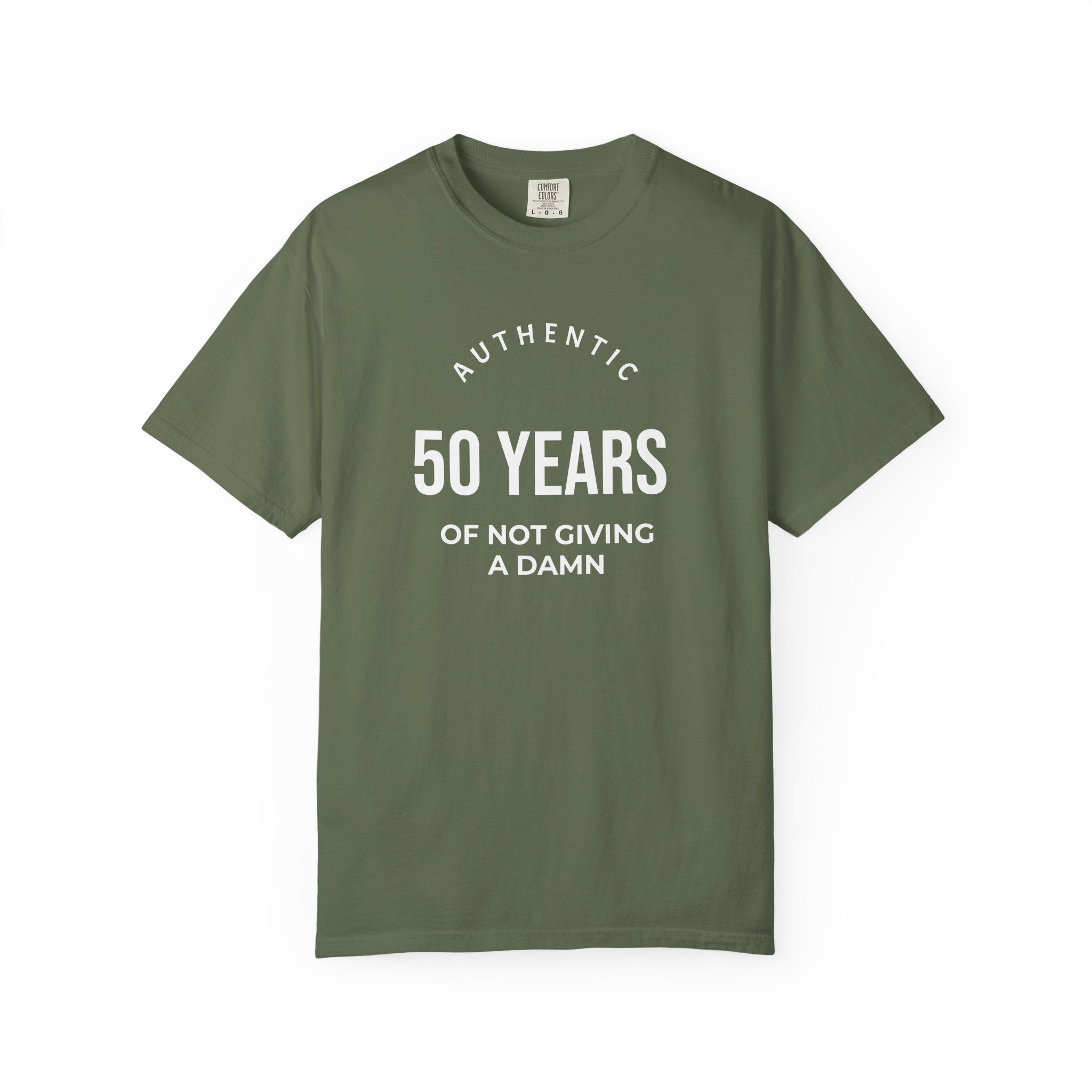 Authentic - 50 Years of Not Giving a Damn T-Shirt -Funny Senior - Gift Idea