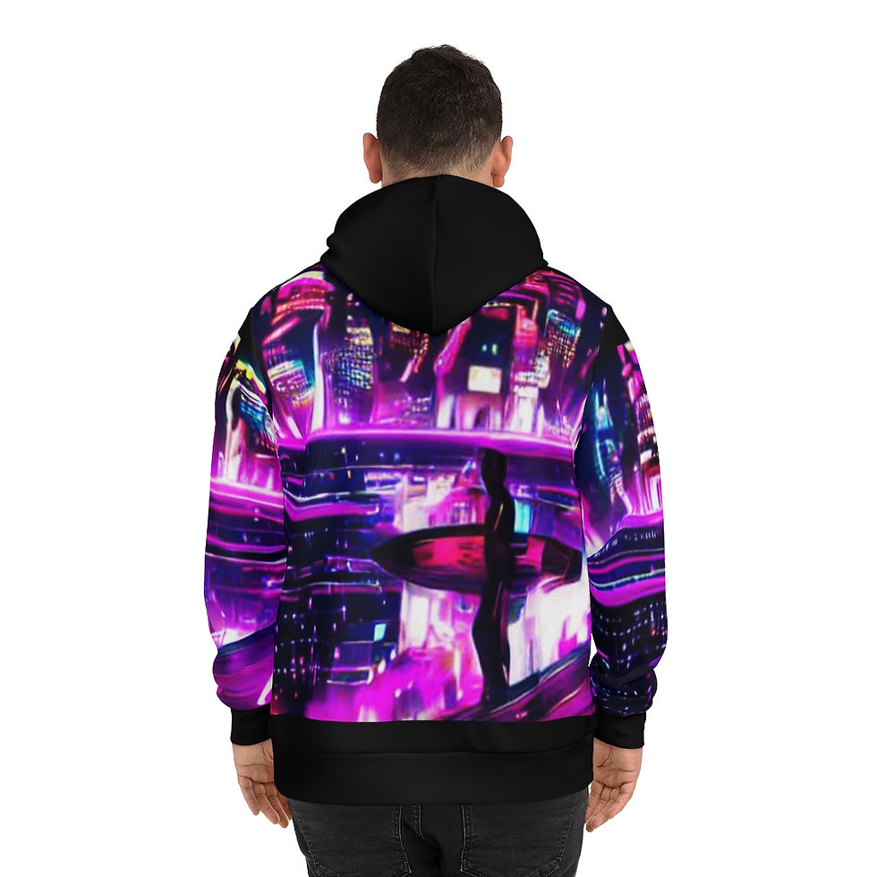 Thumbnail: "City Surfer" Sweatshirt Hoodie | Streetwear | Designer Wear | Color Purple |