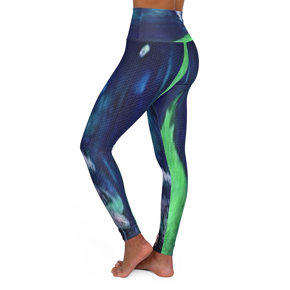 Thumbnail: Purple Hazee Print High Waisted Yoga Leggings
