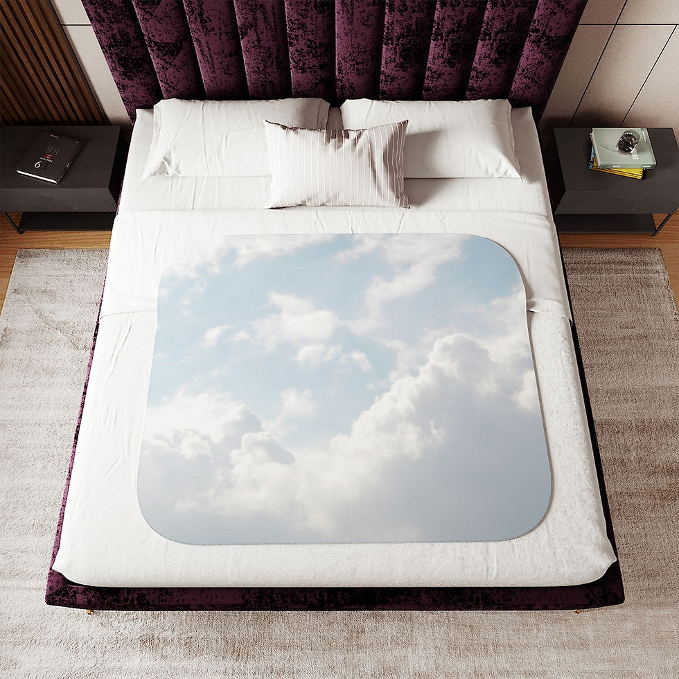Thumbnail: Blue Sky w/ Clouds Sherpa Blanket, Two Colors