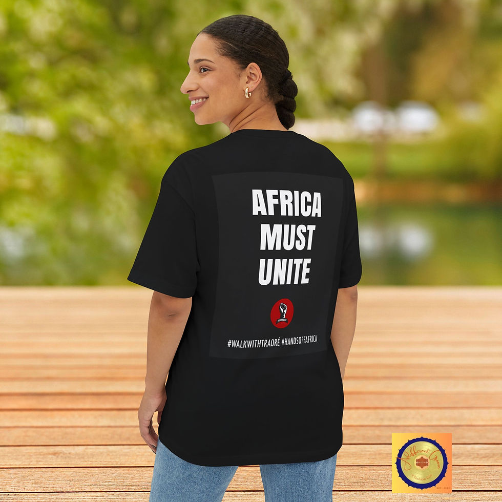Thumbnail: Walk With Traore Unisex Oversized Tee/African Unity, Statement Tee, Empowerment