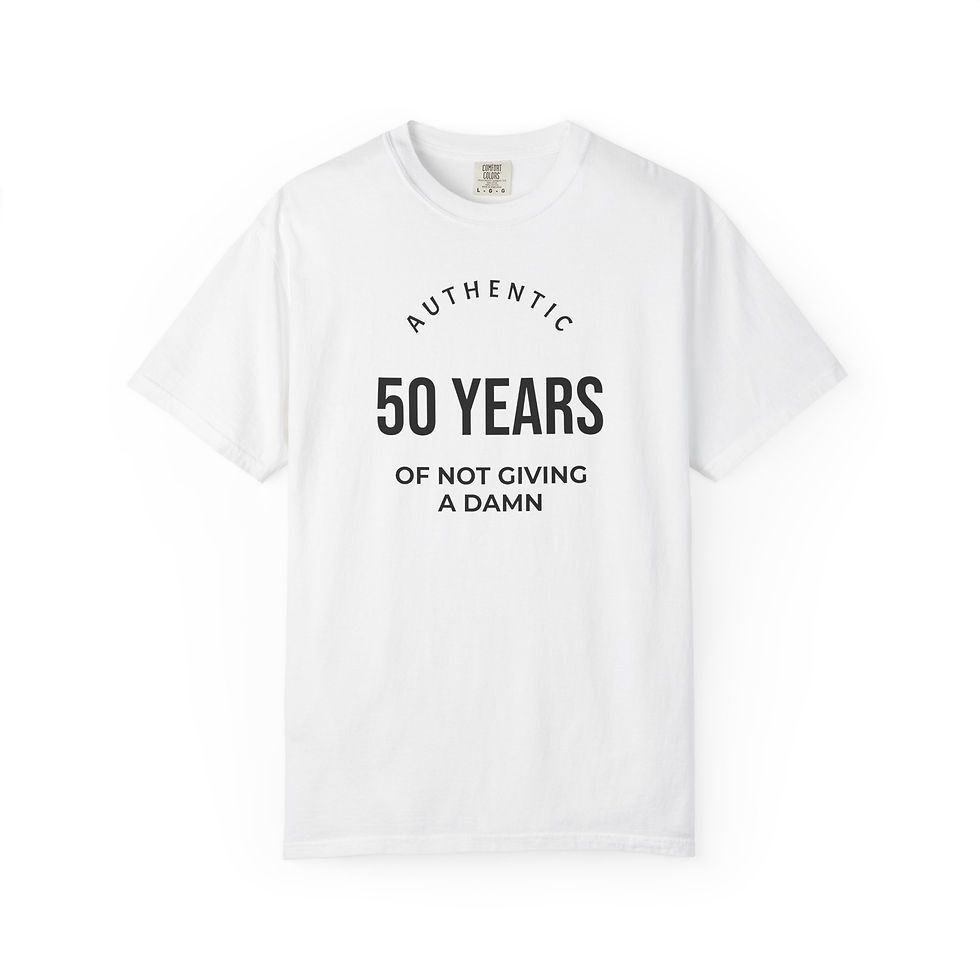 Thumbnail: Authentic - 50 Years of Not Giving a Damn T-Shirt -Funny  Senior - Gift Idea