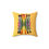 Thumbnail: Abstract Multicolor Yellow Vibrant Spun Polyester Accent Square Throw Pillow
