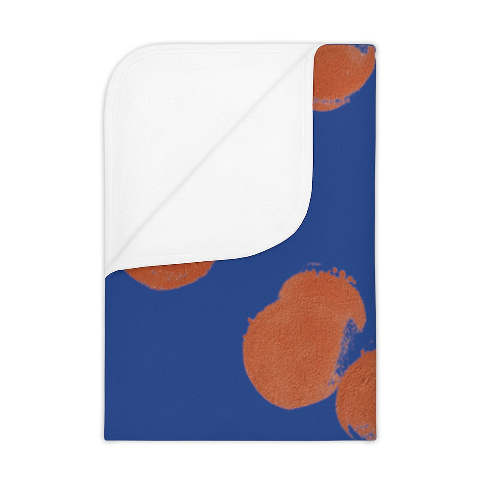 Thumbnail: Orange Bubble Blue Toddler Blanket