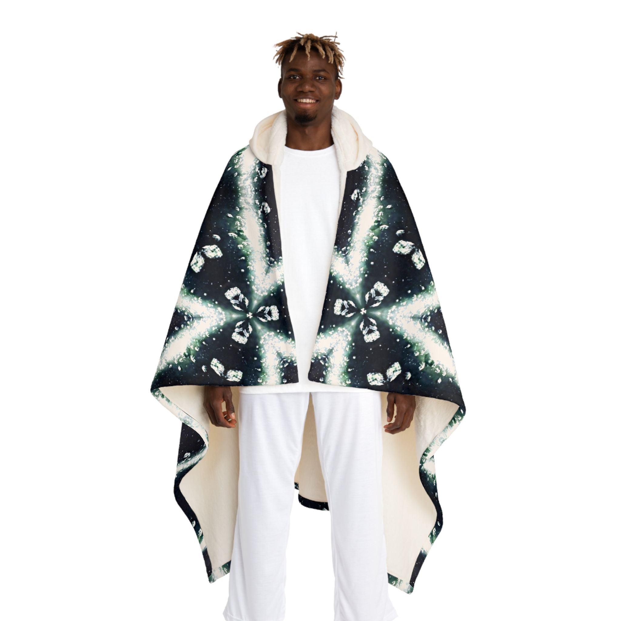 Hooded Sherpa Fleece Blanket