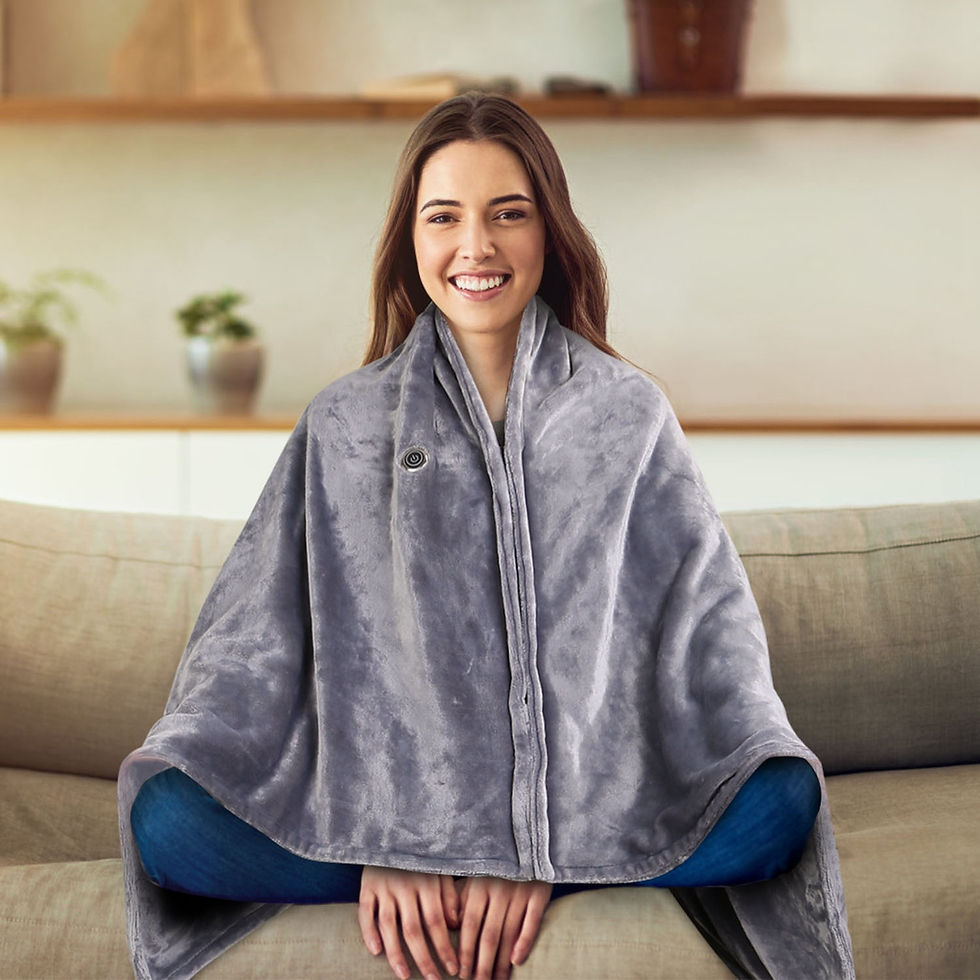 Thumbnail: 59 Plus 31in USB Heated Blanket Electric Heated Blanket Heated Poncho Shawl Wrap