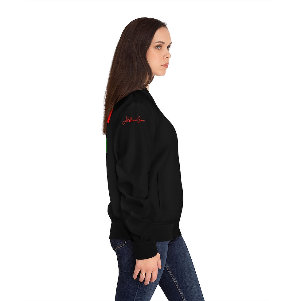 Thumbnail: Juneteenth Flag Women's Bomber Jacket 